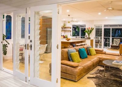 family tropical beach house with pool